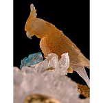 Люстра круглая на золотом каркасе с птичками и цветочным декором Miscellaneous herbs варинант исполнения - 3 | Loft Concept в Барнауле