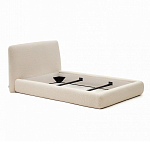 Кровать со съемным бежевым чехлом из ткани букле White Boucle Collection варинант исполнения - 2 | Loft Concept в Барнауле