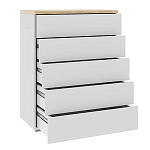 Комод с белым глянцевым фасадом с 5-ю ящиками Grace of Furniture  варинант исполнения - 2 | Loft Concept в Барнауле