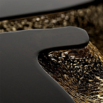 Дизайнерский журнальный стол круглый с декоративным расколом в центре стола Flaming варинант исполнения - 1 | Loft Concept в Барнауле