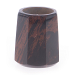 Подсвечник из натурального камня обсидиан со свечой Stone Candlestick варинант исполнения - 1 | Loft Concept в Барнауле