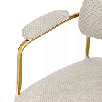 Стул Singer Chair с подлокотниками серый на золотистых ножках варинант исполнения - 6 | Loft Concept в Барнауле