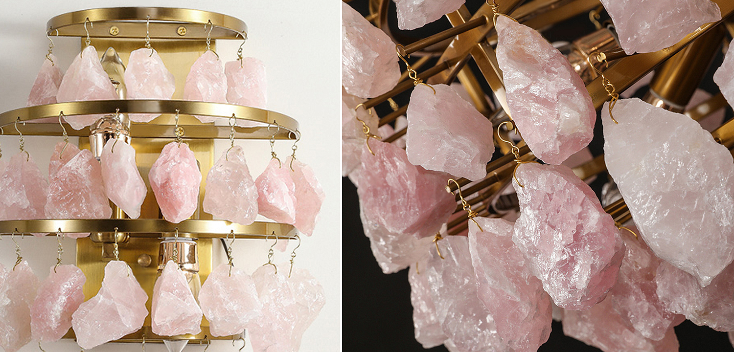 Hardis Pink stone Wall Lamp Hardis Pink stone Wall Lamp - Loft-Concept в Барнауле