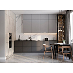 Серый кухонный гарнитур с фасадом под светлый дуб Ferrand Kitchen Set варинант исполнения - 3 | Loft Concept в Барнауле