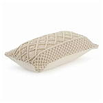 Чехол на подушку с макраме бежевого цвета Macrame варинант исполнения - 1 | Loft Concept в Барнауле