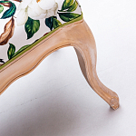 Банкетка из натурального бука золотистая с изображением птиц и цветов Blooming Birds варинант исполнения - 3 | Loft Concept в Барнауле