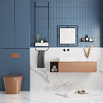 Настенное зеркало квадратной формы в черной металлической раме CORNER MIRROR BLACK варинант исполнения - 3 | Loft Concept в Барнауле