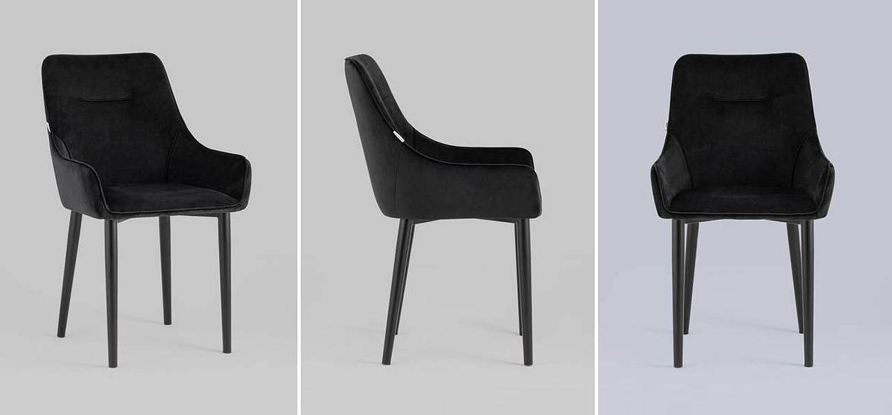 Стул Joan Chair Черный Велюр Стул Joan Chair Черный Велюр - Loft-Concept в Барнауле