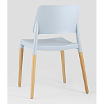 Пластиковый стул на ножках из массива бука Ferret Grey-Blue варинант исполнения - 4 | Loft Concept в Барнауле