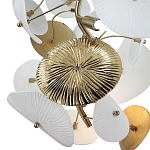 Подвесной светильник с белыми и золотистыми цветами Dahlia Flowers Lamp варинант исполнения - 4 | Loft Concept в Барнауле