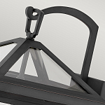 Настенный фонарь черного цвета с прозрачным стеклянным плафоном трапециевидной формы Hinkley варинант исполнения - 2 | Loft Concept в Барнауле