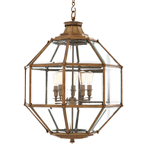 Люстра Lantern Owen Brass L
