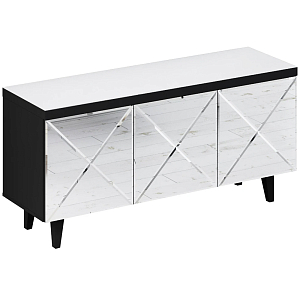 Длинная тумба с зеркальным декором Arden Cabinet