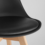 Стул с основой из пластика и мягким сиденьем Arvika Black варинант исполнения - 7 | Loft Concept в Барнауле