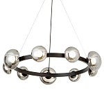 Светодиодная кольцевая люстра IONA Сhandelier black варинант исполнения - 1 | Loft Concept в Барнауле