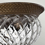 Потолочный светильник с чашеобразным плафоном из толстого волнообразного стекла и широким узорчатым основанием Hinkley варинант исполнения - 10 | Loft Concept в Барнауле