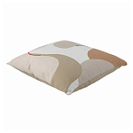 Подушка декоративная хлопковая бежевого цвета с абстрактным принтом Elysian Flow Sand варинант исполнения - 1 | Loft Concept в Барнауле