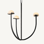 Люстрас 3-мя мраморными плафонами в форме купола Light Warm Light варинант исполнения - 2 | Loft Concept в Барнауле