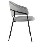 Серый стул с обивкой из искусственной замши Alexis варинант исполнения - 3 | Loft Concept в Барнауле