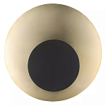 Бра круглое в сочетании золотистого и чёрного цвета Round Sconce Gold and Black варинант исполнения - 1 | Loft Concept в Барнауле