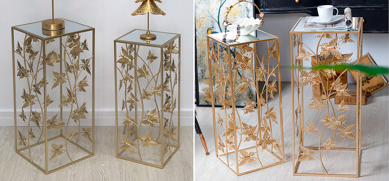 Столик высокий на металлическом основании Golden Butterflies Столик высокий на металлическом основании Golden Butterflies - Loft-Concept в Барнауле
