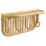 Настенная вешалка из ротанга с полкой Willa Wall Shelf Hanger варинант исполнения - 1 | Loft Concept в Барнауле