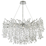 Люстра с хрустальными подвесками на металлических ветках Fairytree Light Silver Chandelier 18 варинант исполнения - 2 | Loft Concept в Барнауле