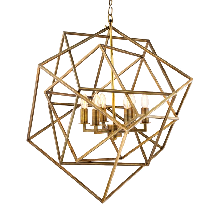 Люстра Lantern Matrix Brass Латунь Люстра Lantern Matrix Brass Латунь в Барнауле | Loft Concept