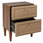 Тумба прикроватная бежевая из массива бука с 2-мя ящиками Wenge Light варинант исполнения - 4 | Loft Concept в Барнауле