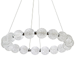 Светодиодная кольцевая люстра с круглыми плафонами Crystal Globule Chandelier Chrome варинант исполнения - 1 | Loft Concept в Барнауле