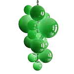 Люстра Grape Balls Зеленое стекло  варинант исполнения - 3 | Loft Concept в Барнауле