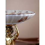 Чаша с цветочным орнаментом на ножке в виде бронзового ангела Eden Garden варинант исполнения - 8 | Loft Concept в Барнауле