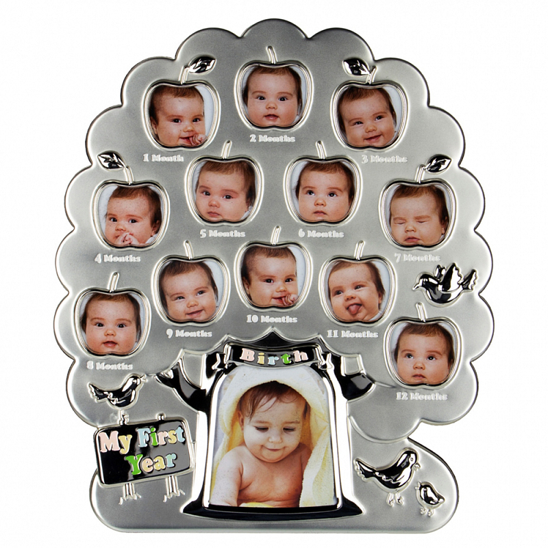 Фоторамка детская Childhood Corner Tree 13 фото Серебристый Фоторамка детская Childhood Corner Tree 13 фото Серебристый в Барнауле | Loft Concept