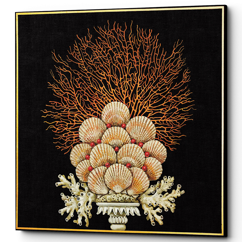 Постер Sea Vase Poster 7 Черный Бежевый Постер Sea Vase Poster 7 Черный Бежевый в Барнауле | Loft Concept