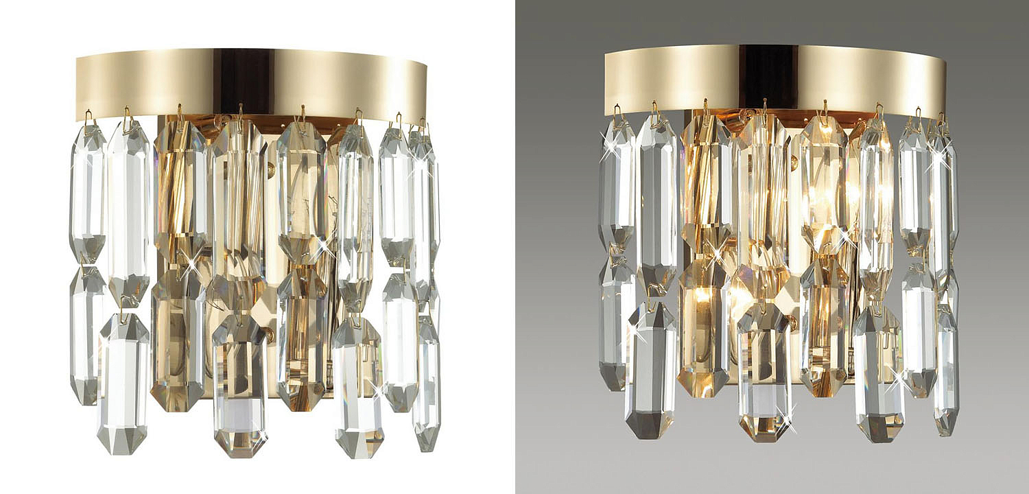 Бра Crystal Polyhedrons Wall Lamp Gold Бра Crystal Polyhedrons Wall Lamp Gold - Loft-Concept в Барнауле