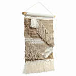 Панно из шерсти и хлопка с узором Beige Calista Cascade варинант исполнения - 1 | Loft Concept в Барнауле