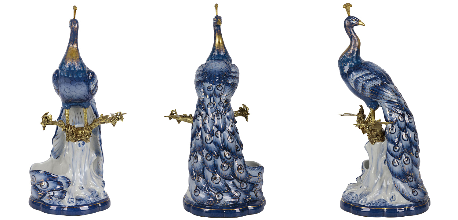 Статуэтка Peacock Blue White Статуэтка Peacock Blue White - Loft-Concept в Барнауле