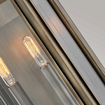 Настенный фонарь прямоугольной формы цвета состаренная латунь с двумя лампами Hinkley варинант исполнения - 2 | Loft Concept в Барнауле