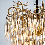 Люстра со стеклянными подвесками янтарного цвета Ambre Glass Chandelier 80 варинант исполнения - 2 | Loft Concept в Барнауле