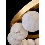 Люстра круглая с сферическими плафонами из натурального камня Phased Spheres варинант исполнения - 3 | Loft Concept в Барнауле