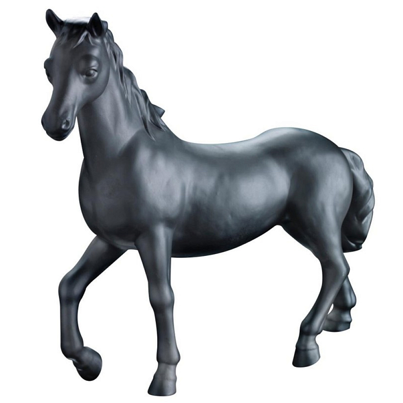 Статуэтка Horse Bisc. Белый Черный Статуэтка Horse Bisc. Белый Черный в Барнауле | Loft Concept