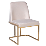 Стул обеденный велюровый кремовый с золотым каркасом Nobility варинант исполнения - 3 | Loft Concept в Барнауле