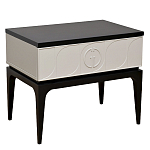 Тумбочка прикроватная с ящиком черно-серого цвета Noble Nightstand варинант исполнения - 1 | Loft Concept в Барнауле