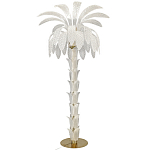 Торшер Glass Decorated Palm Floor Lamp White Листья Пальмы  варинант исполнения - 4 | Loft Concept в Барнауле