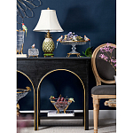 Чаша из прозрачного стекла на бронзовых ножках с фигурками попугаев Eden Garden варинант исполнения - 4 | Loft Concept в Барнауле