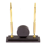 Часы настольные с двумя ручками из натурального камня Stone Clock варинант исполнения - 5 | Loft Concept в Барнауле