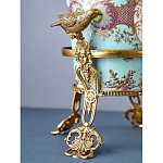 Ваза из голубого фарфора с рисунком птиц и цветов и декоративными элементами Blue Garden варинант исполнения - 10 | Loft Concept в Барнауле