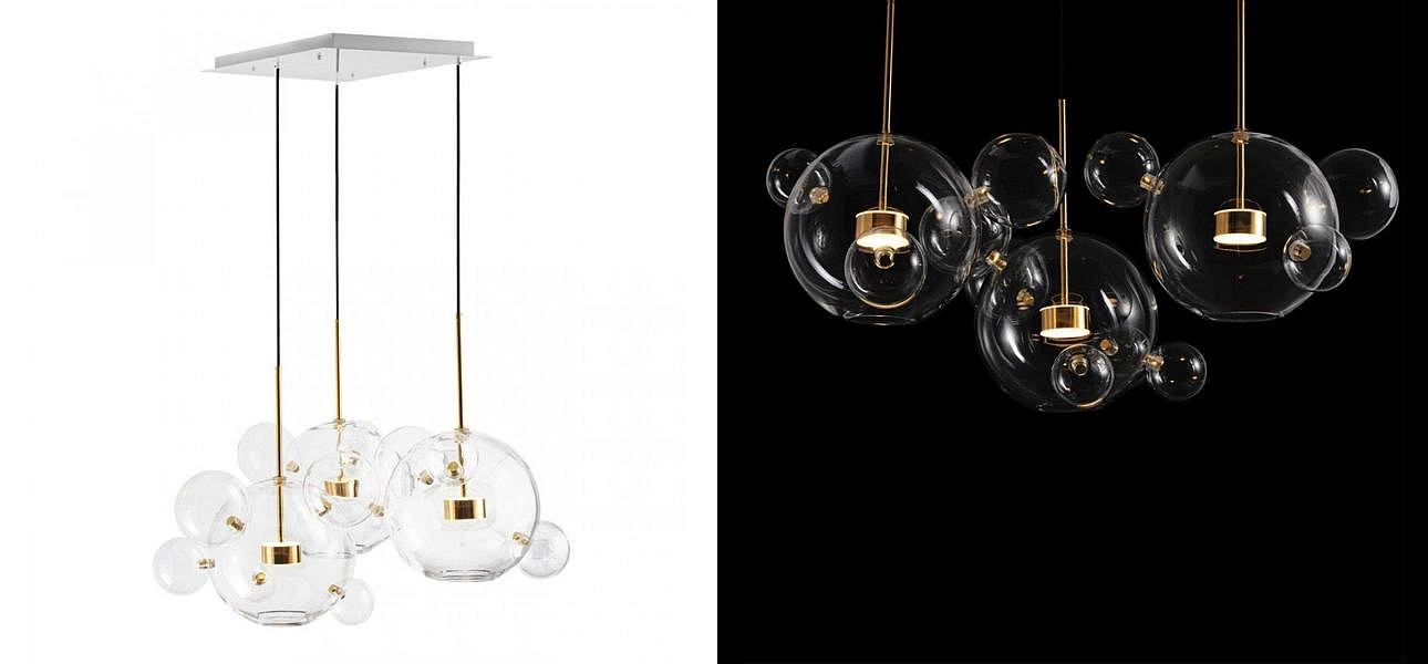 Светодиодный светильник Giopato & Coombes Bubble Chandelier Linear Circle 3 плафона Светодиодный светильник Giopato & Coombes Bubble Chandelier Linear Circle 3 плафона - Loft-Concept в Барнауле