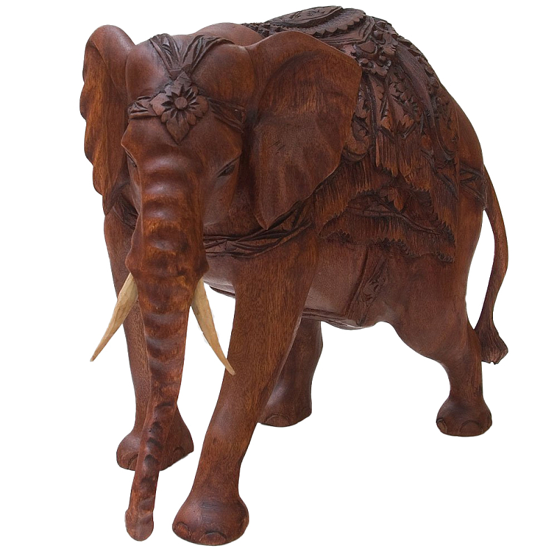 Статуэтка деревянная в виде слона Dressy Elephant Коричневый Статуэтка деревянная в виде слона Dressy Elephant Коричневый в Барнауле | Loft Concept