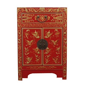Тумба Chinese Painting Butterflies Red
